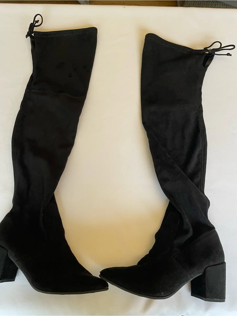 🔥 2-Pair Bundle Over-the-Knee Faux Suede Boots Black & Brown Size 8.5